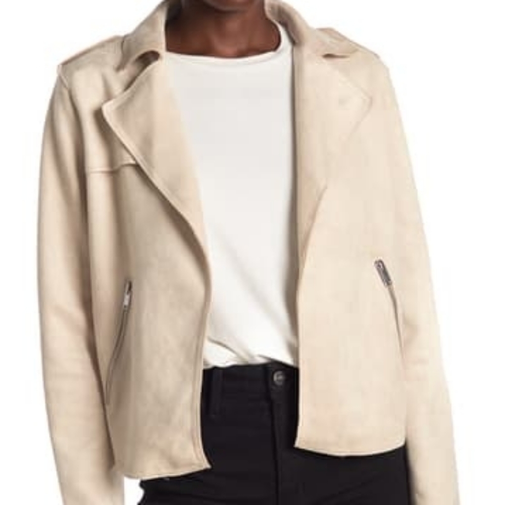 🆕️Philosophy Faux Suede Moto Jacket Women S